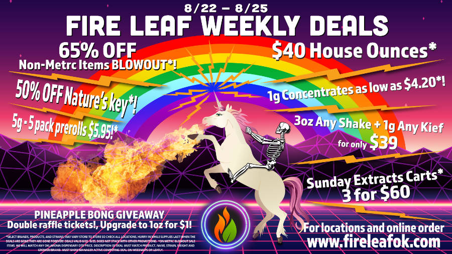 weekly deals @ Fire Leaf