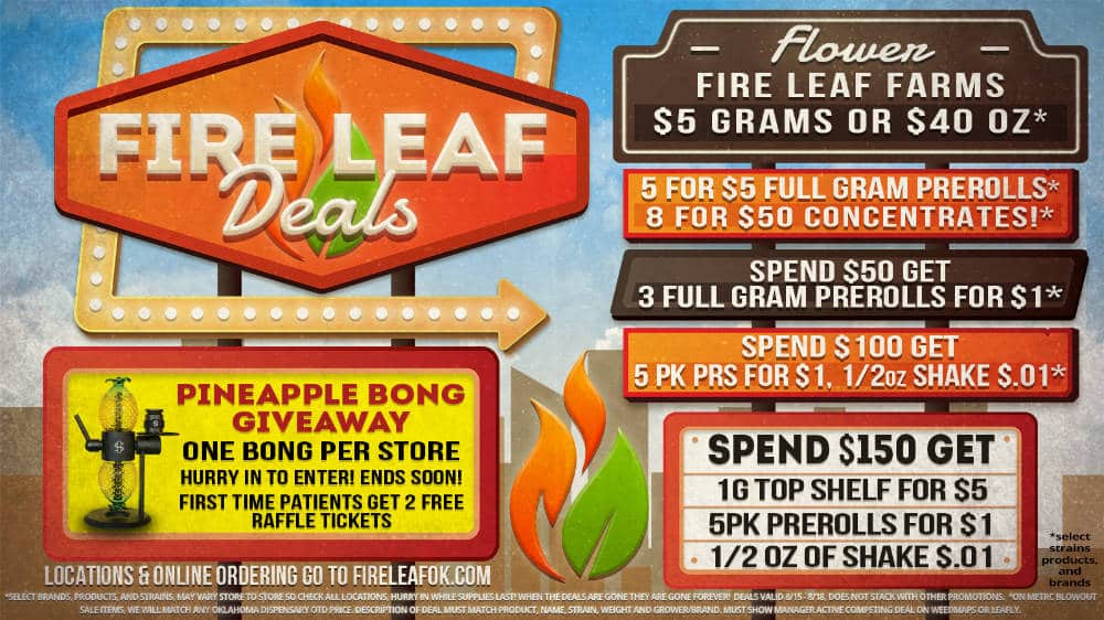 Great cannabis Deals @ Fire Leaf Dispensary