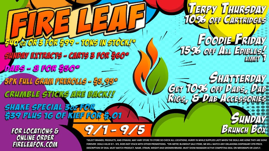 Amazing Deals for the Weekend @ Fire Leaf