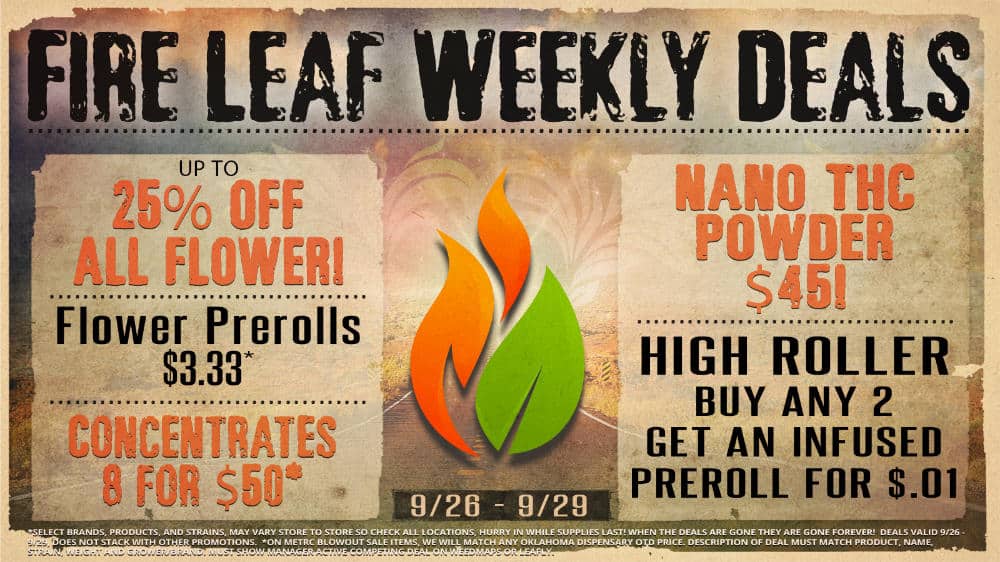 Weekly Deals @ Fire Leaf – 9/26 – 9/29