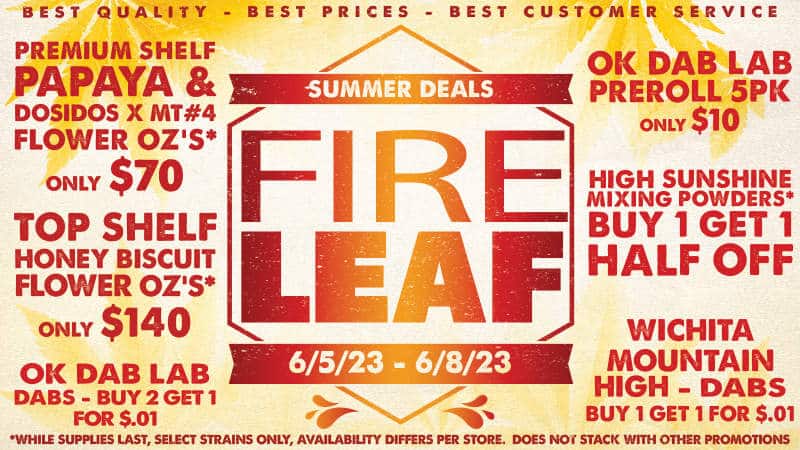 Summer Deals Continue at Fire Leaf